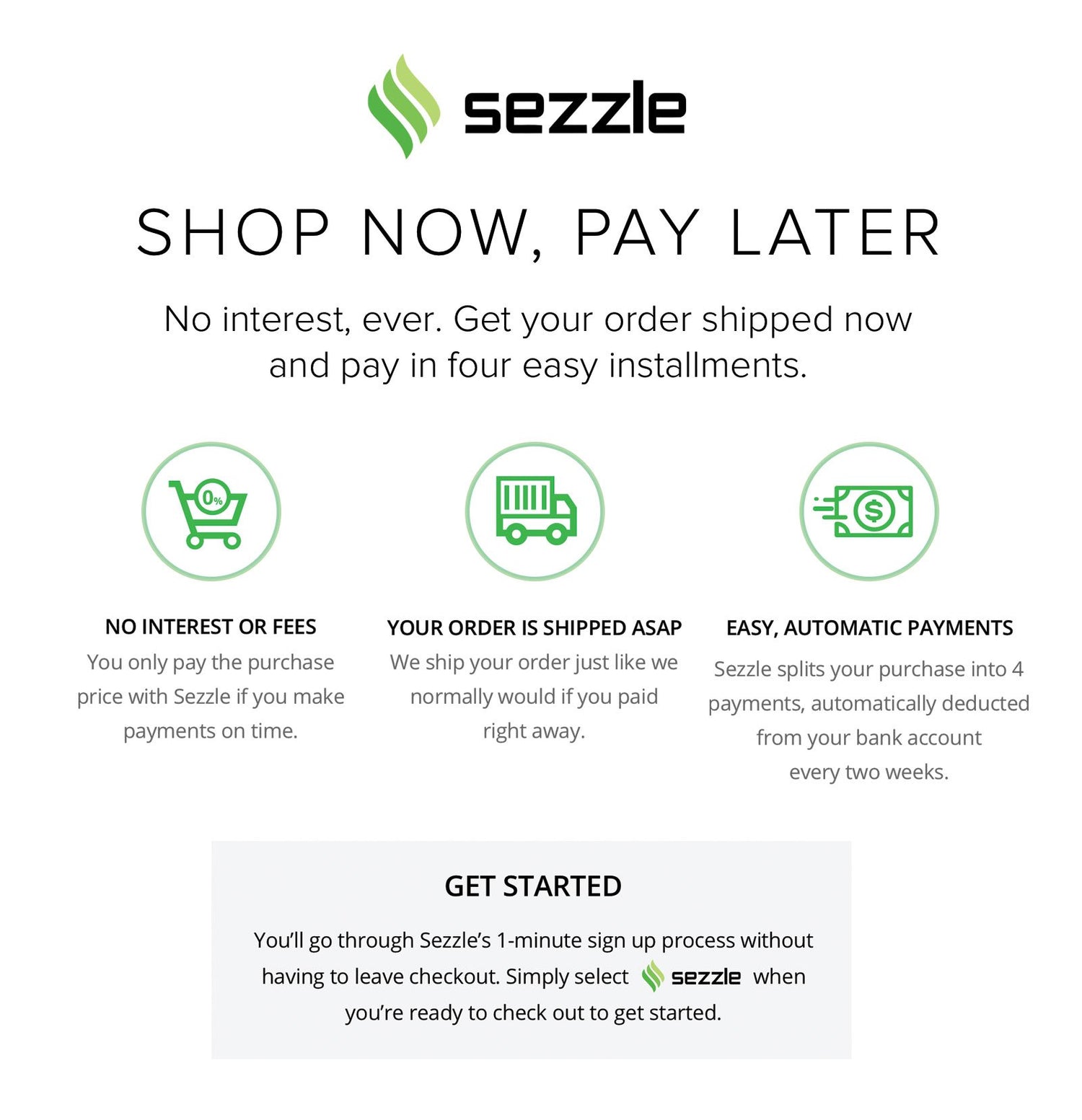 Buy now, pay over time.