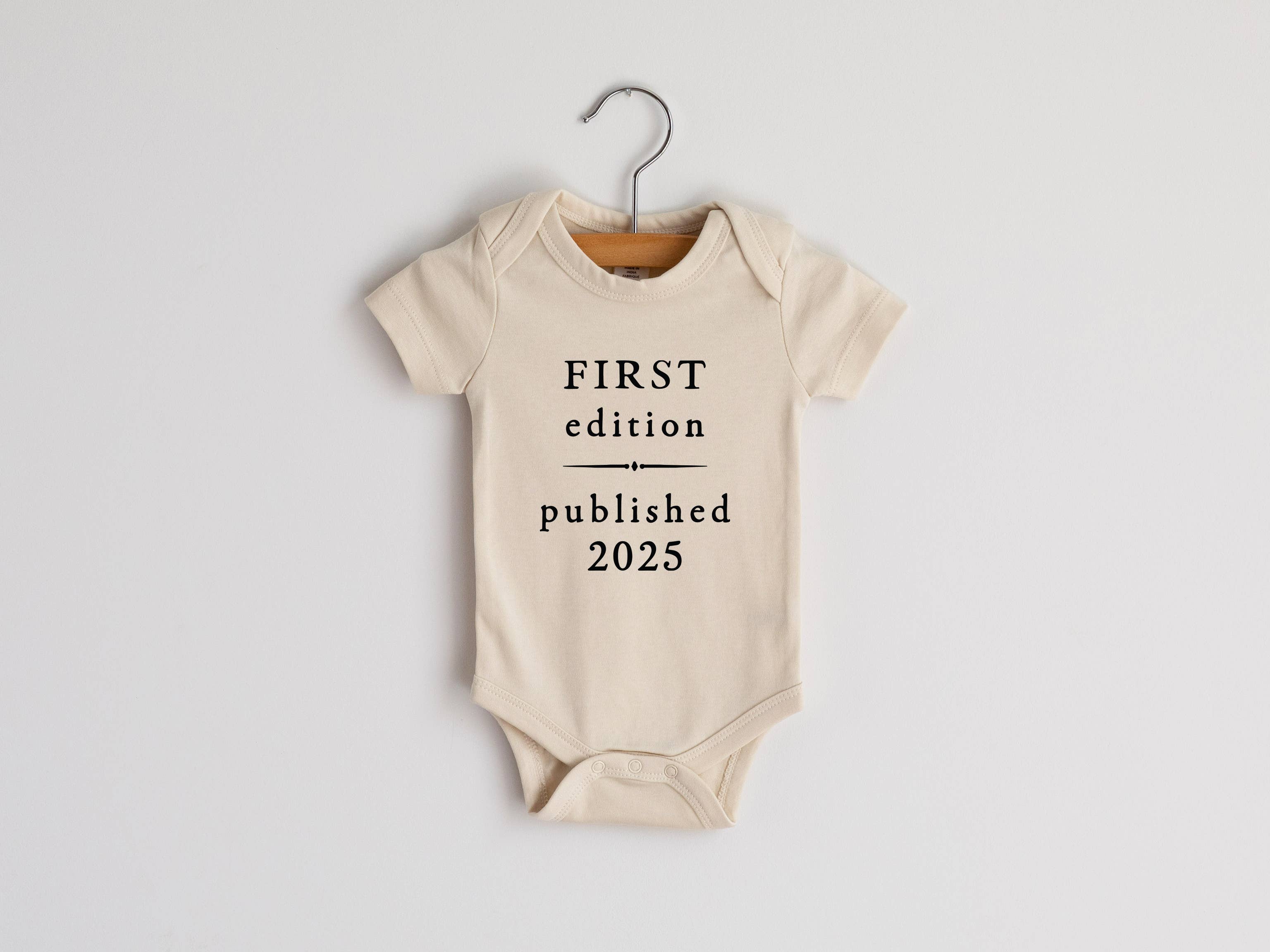 Gladfolk - First Edition Published 2025 Organic Baby Bodysuit in Cream