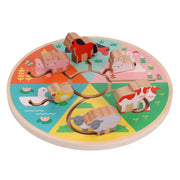 Petit Collage Farm Animals Wooden Sliding Maze