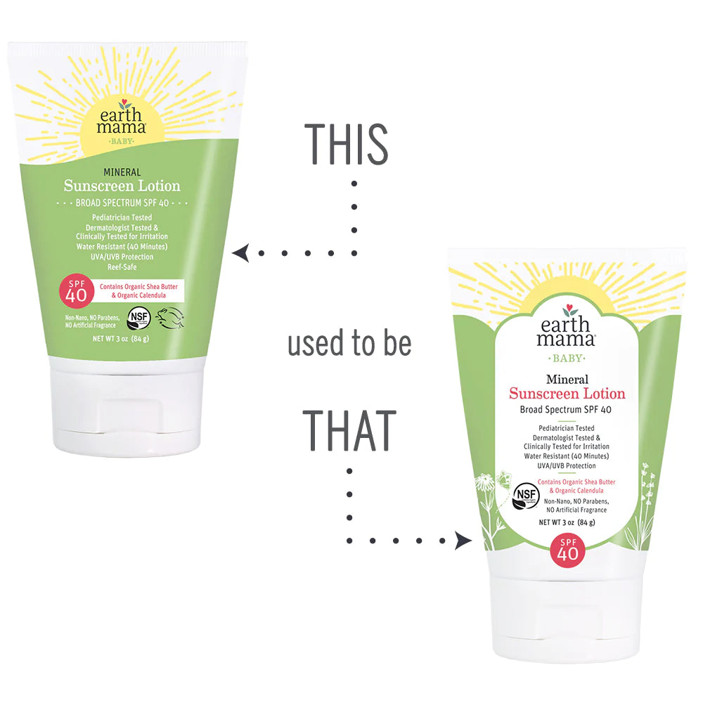 Earth Mama Organics - Baby Mineral Sunscreen Lotion - SPF 40