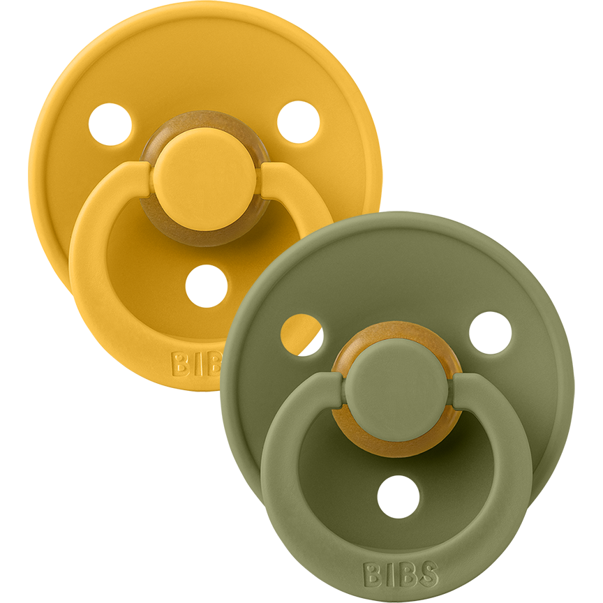 BIBS Colour 2 Pack | Honey Bee/Olive