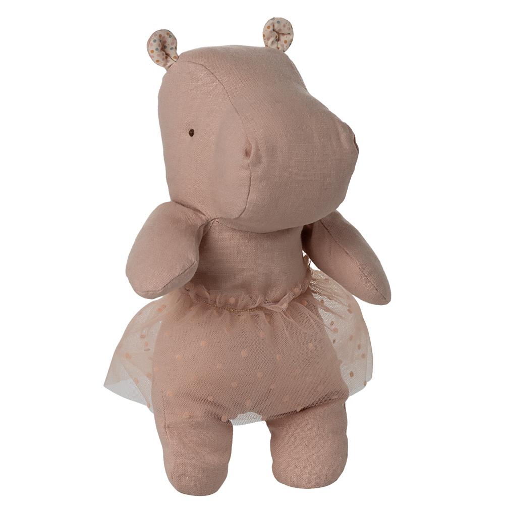 Maileg Hippo w. skirt, Small Soft rose