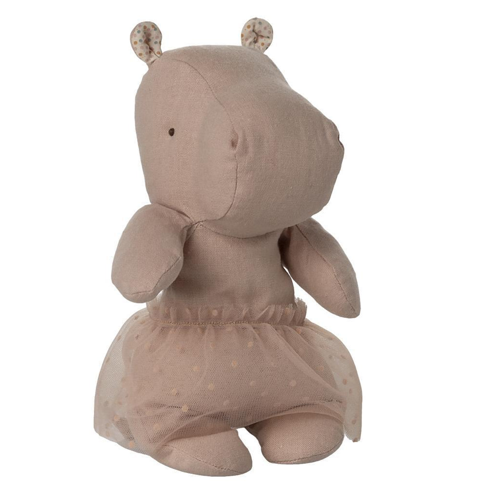 Maileg Hippo w. skirt, Small Soft rose
