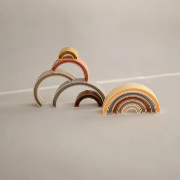 Mushie Stacking Rainbow toy