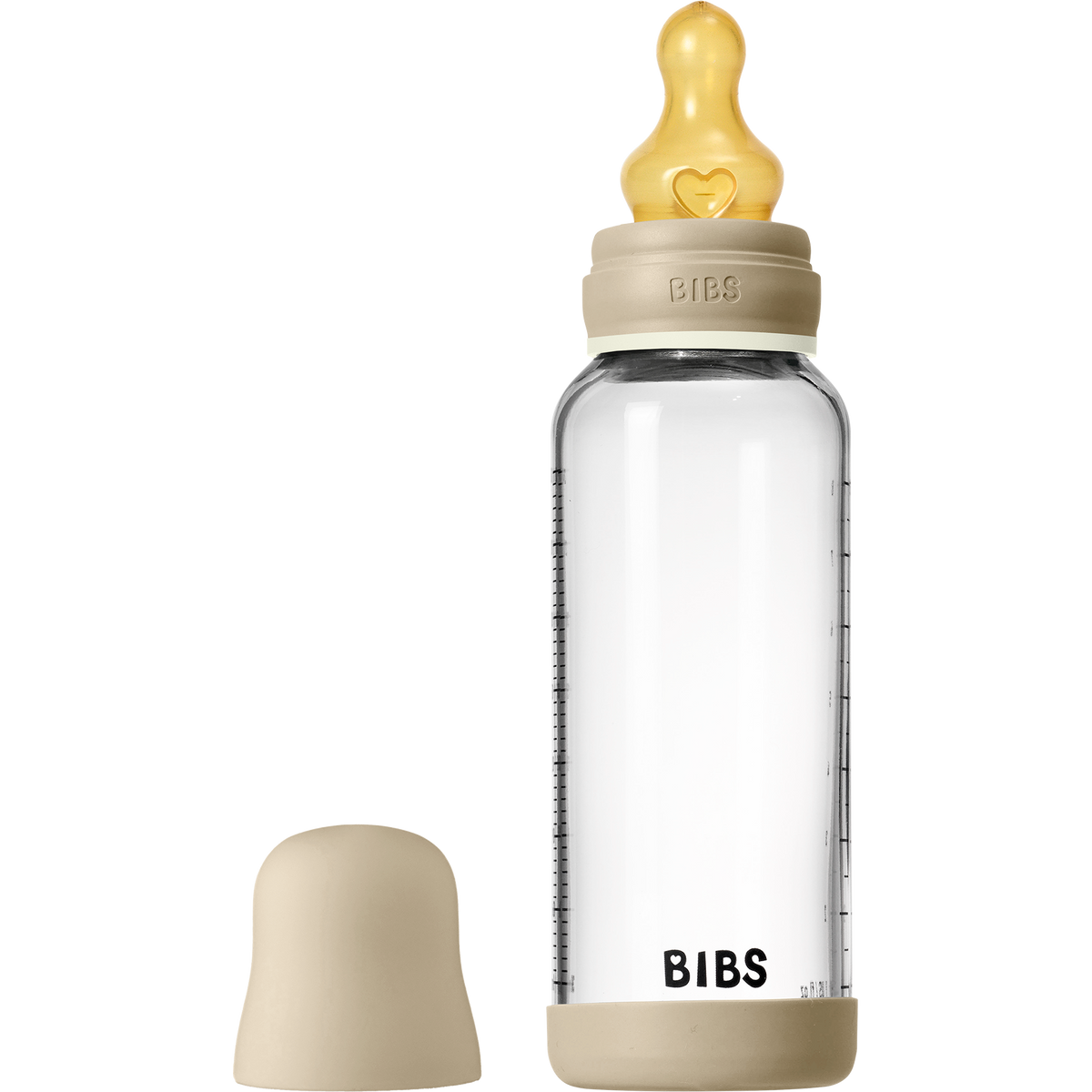 BIBS Baby Glass Bottle Glow Set 8oz Latex Vanilla