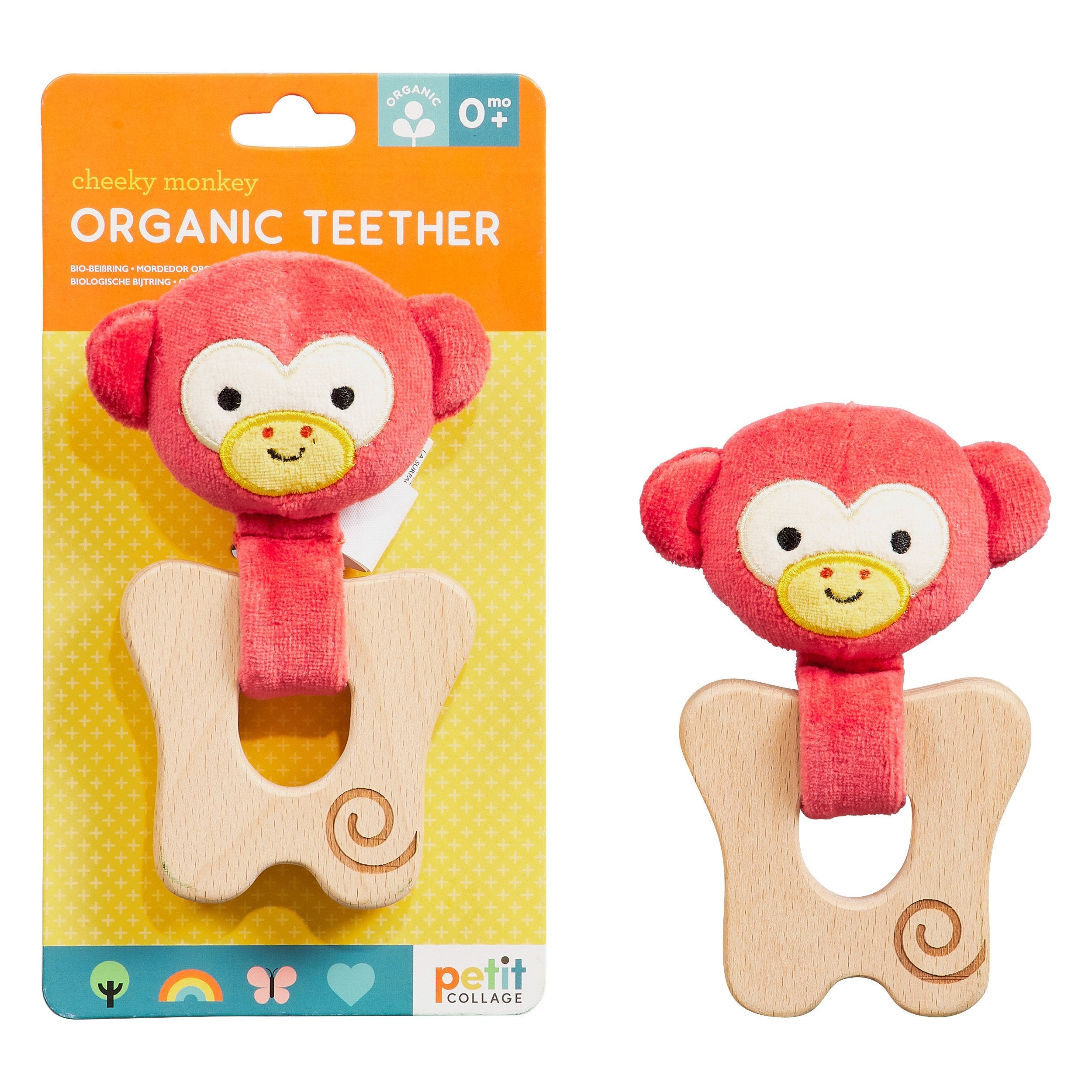 Petit Collage Organic Monkey Teether