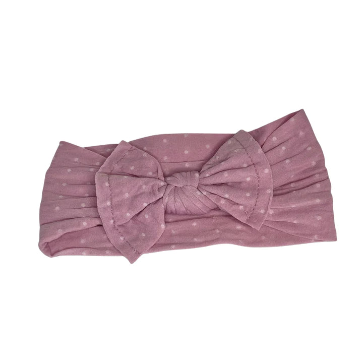 Sugar + Maple - Baby Classic Bow Headband Dots
