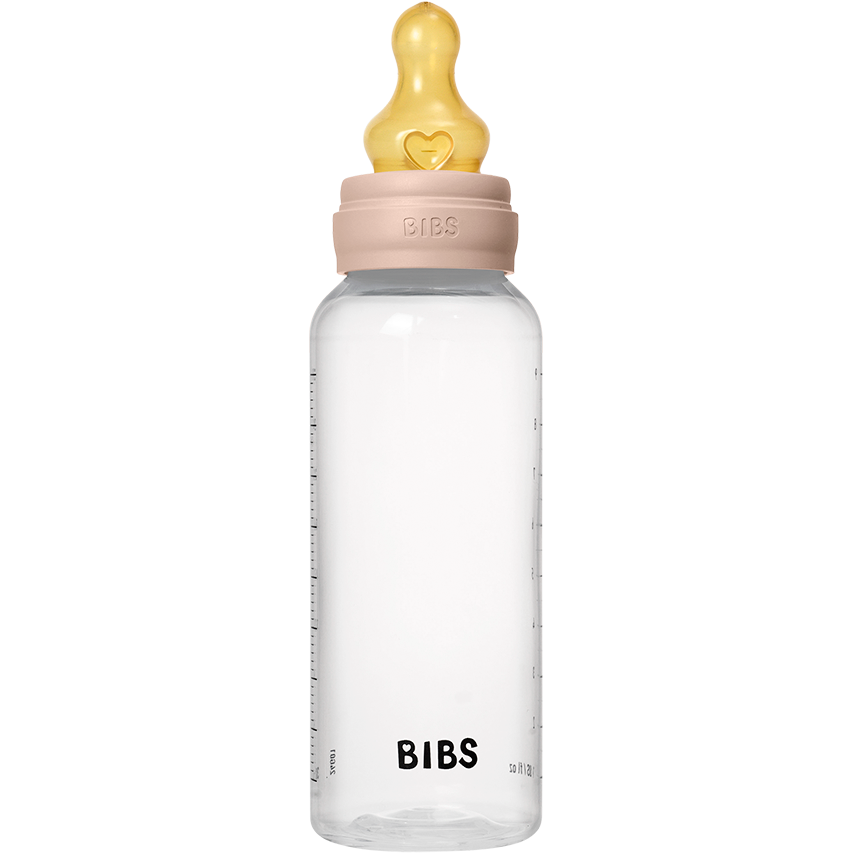 BIBS Baby BPA-Free PP Bottle Set 9oz Latex Blush