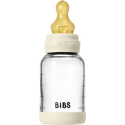 BIBS Baby Glass Bottle Set 4oz Latex | Ivory