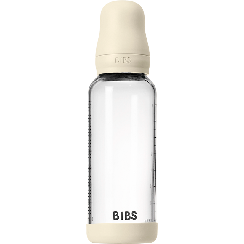 BIBS Baby Glass Bottle Set 8oz Latex | Ivory