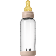 BIBS Baby Glass Bottle Set 8oz Latex Blush