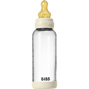BIBS Baby Glass Bottle Set 8oz Latex | Ivory
