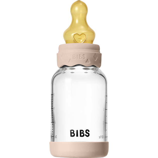 BIBS Baby Glass Bottle Boheme Set 4oz Latex | Blush