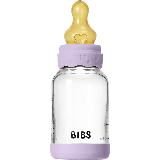 BIBS Baby Glass Bottle Boheme Set 4oz Latex | Violet Sky