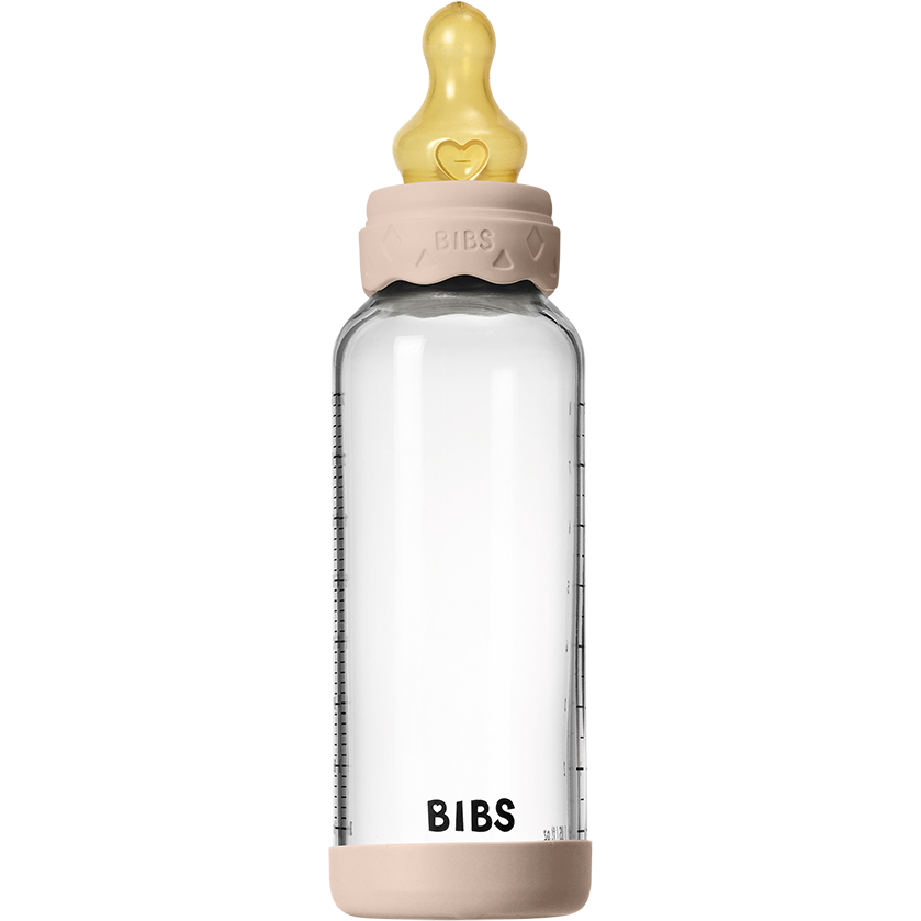 BIBS Baby Glass Bottle Boheme Set 8oz Latex | Blush