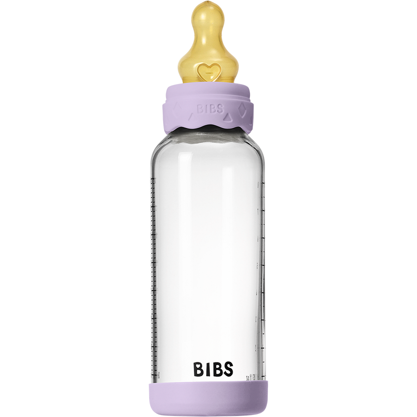 BIBS Baby Glass Bottle Boheme Set 8oz Latex | Violet Sky