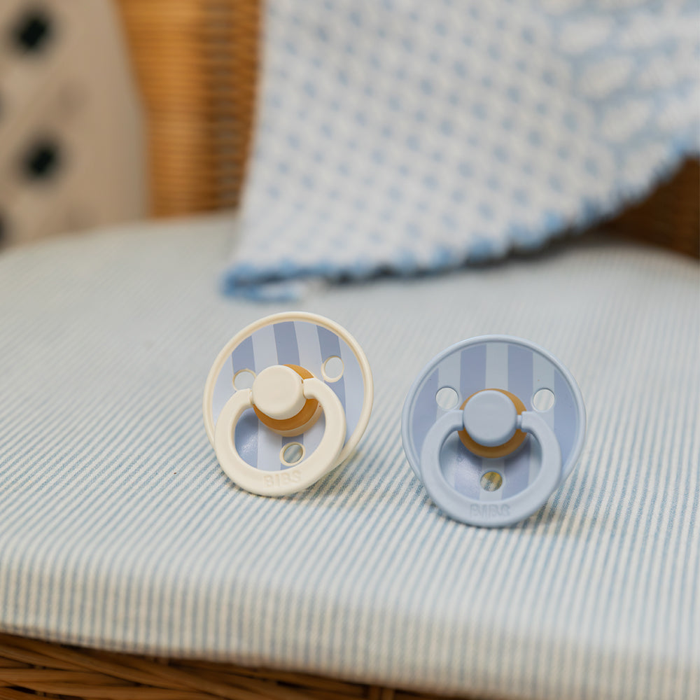 BIBS STUDIO Colour 2 Pack Block | Baby Blue Dusty Blue mix