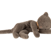 Maileg Sleeping kitten plush, Medium - Grey