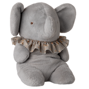 Maileg Elephant plush, Big - Blue/grey