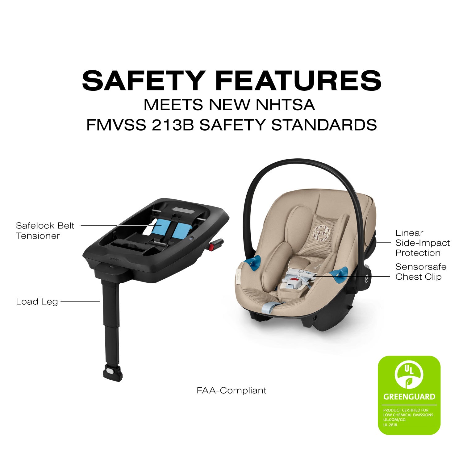 base aton cybex Aton G2 Infant Car Seat with Load Leg Base by Cybex Moon Black