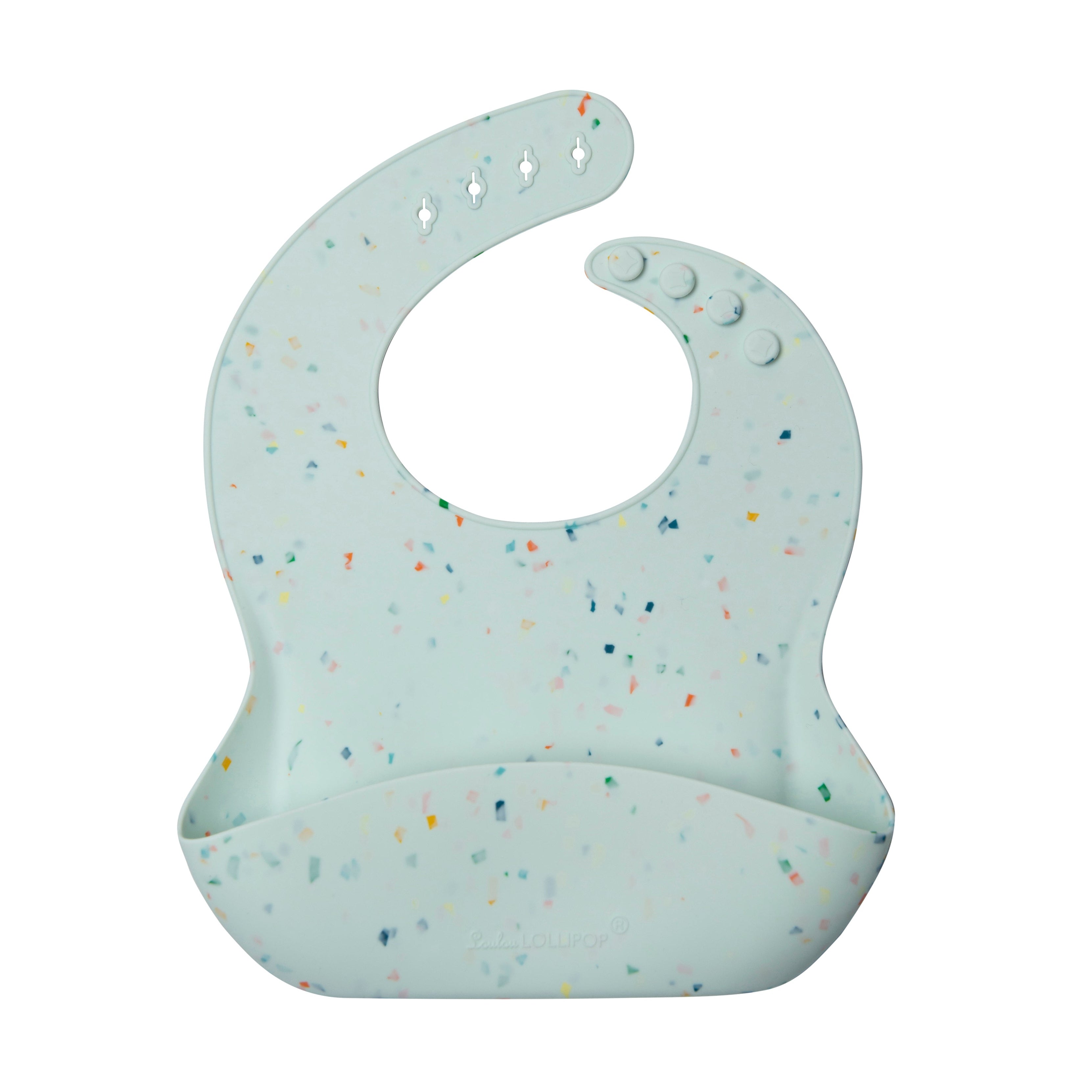 Loulou Lollipop Silicone Bib Printed | Confetti Mint