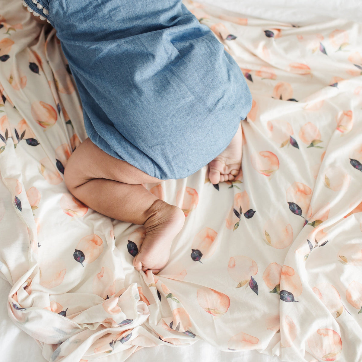 Copper Pearl Knit Swaddle Blanket | Caroline