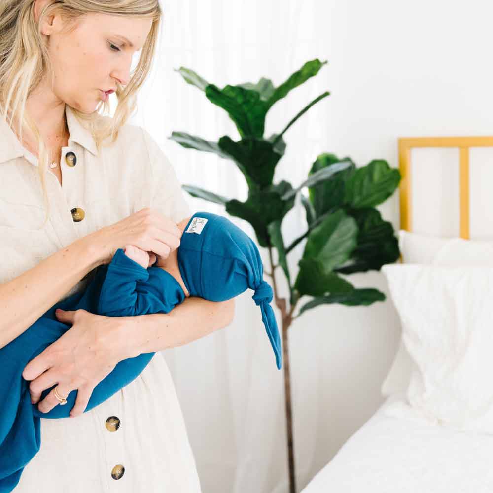 Copper Pearl Newborn Knotted Gown | River