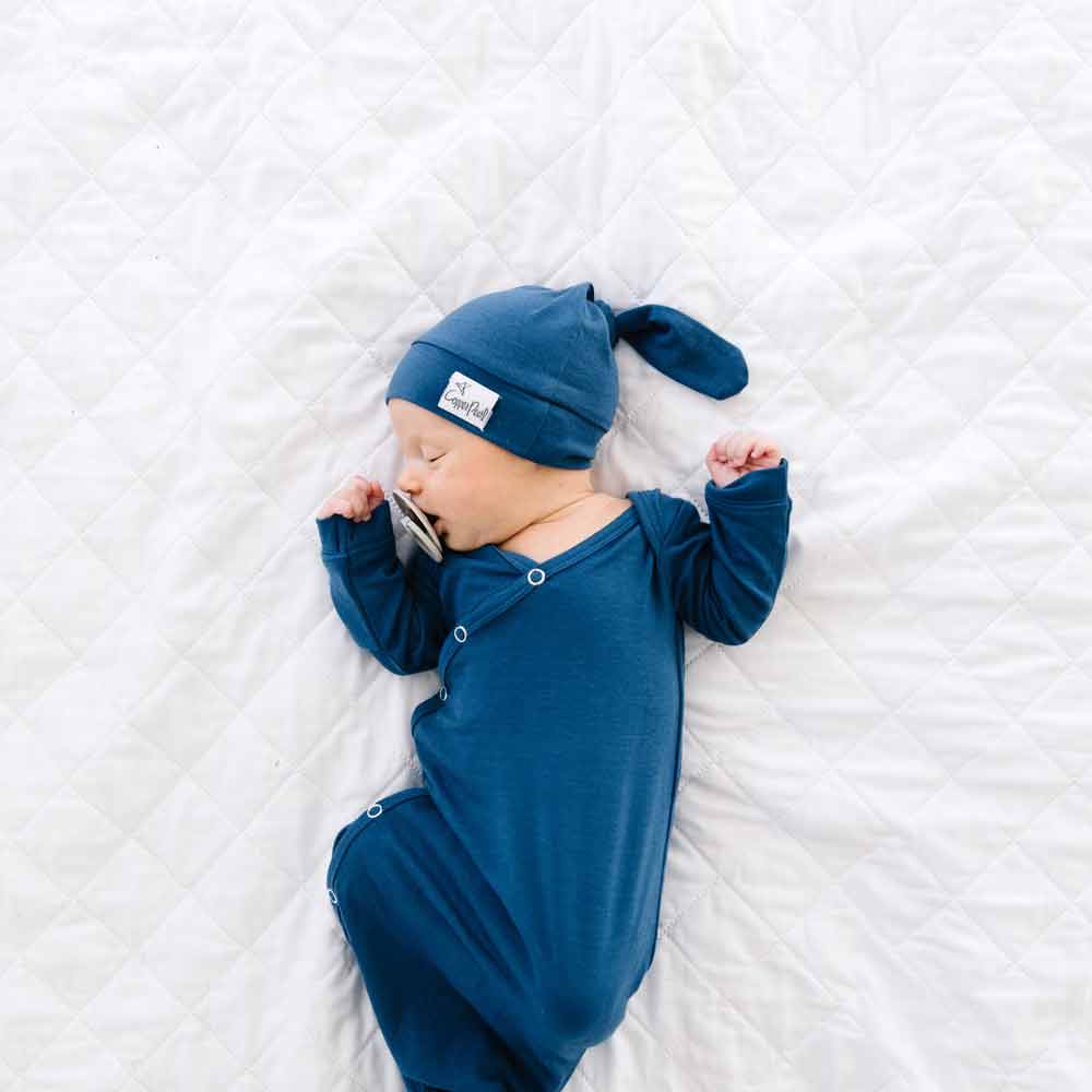 Copper Pearl Newborn Knotted Gown | River