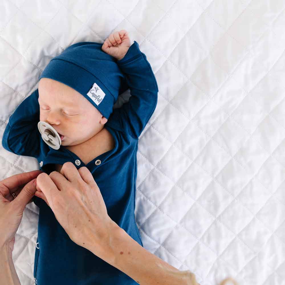 Copper Pearl Newborn Knotted Gown | River