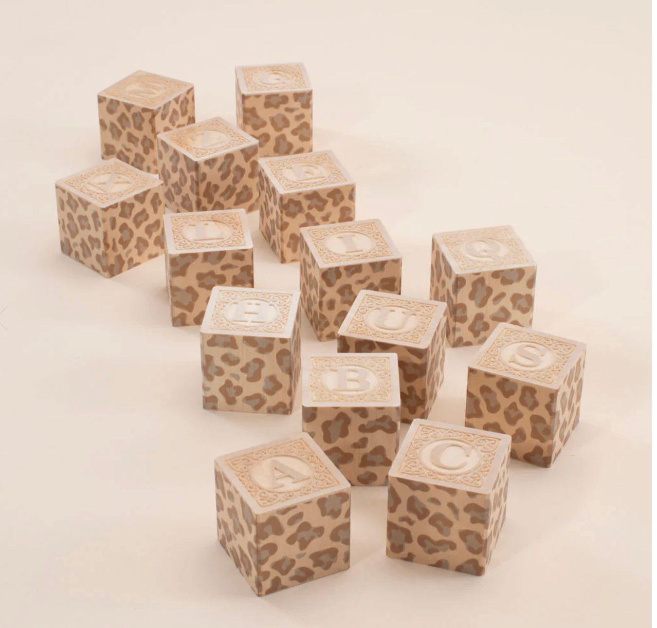Uncle Goose Animal Print Alphablank Blocks