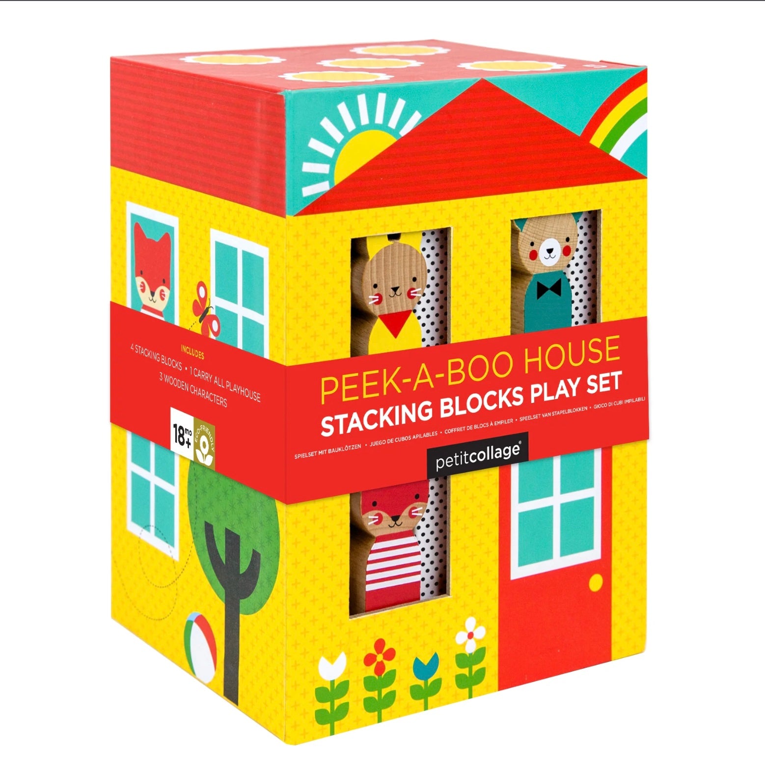 Peek-a-Boo House Stacking Blocks Play Set