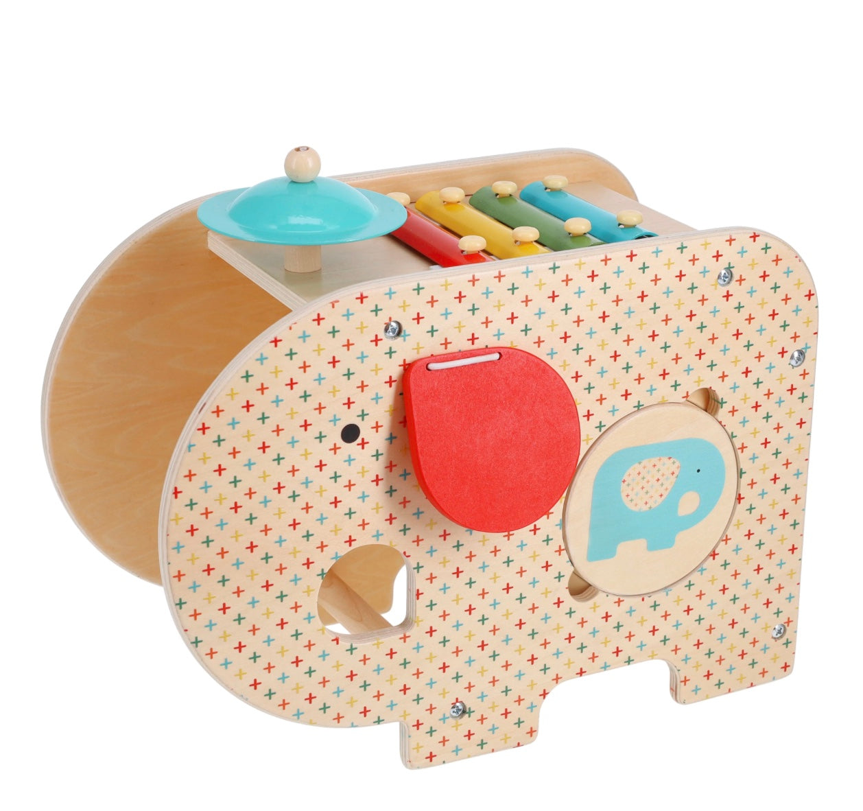 Petit Wooden 5-IN-1 Elephant Music Toy