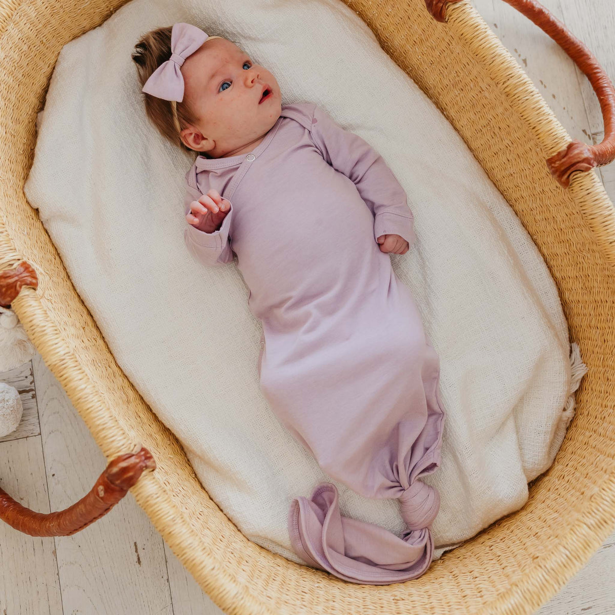 Copper Pearl Newborn Knotted Gown | Lily