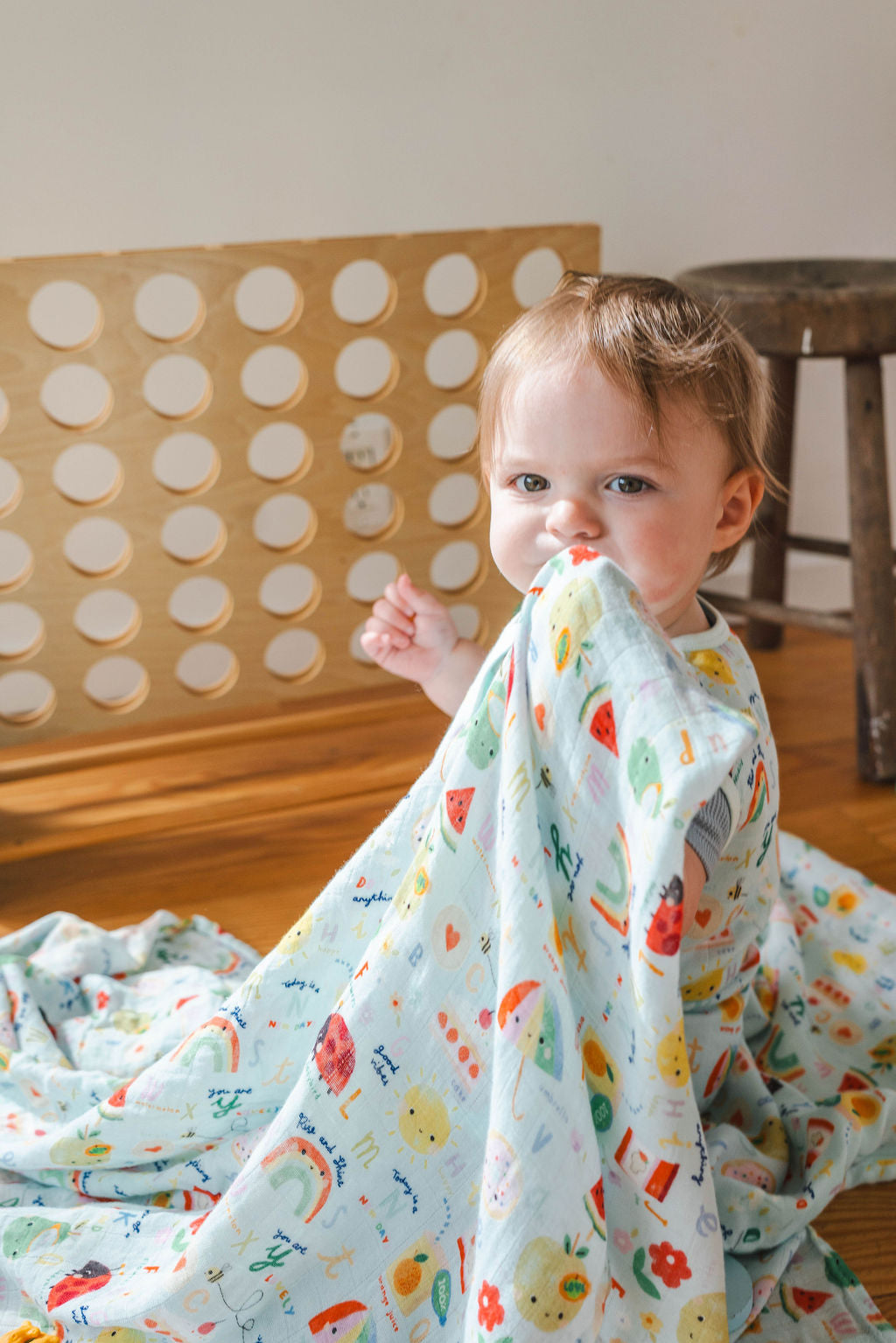 Loulou Lollipop Muslin Swaddle | Alphabet Smiles