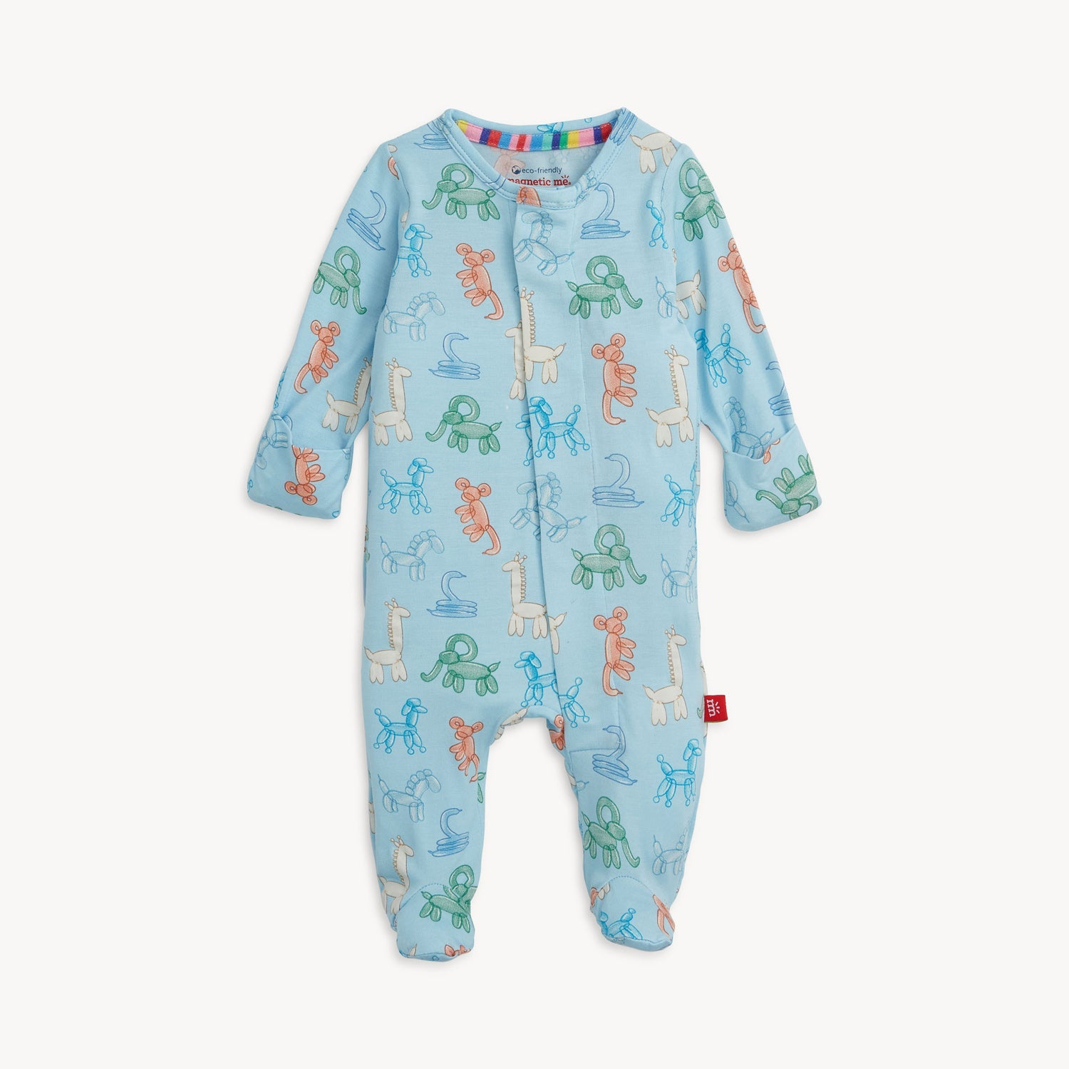 Magnetic Me Blue Party Animals Glow Dark Magnetic Modal Footie