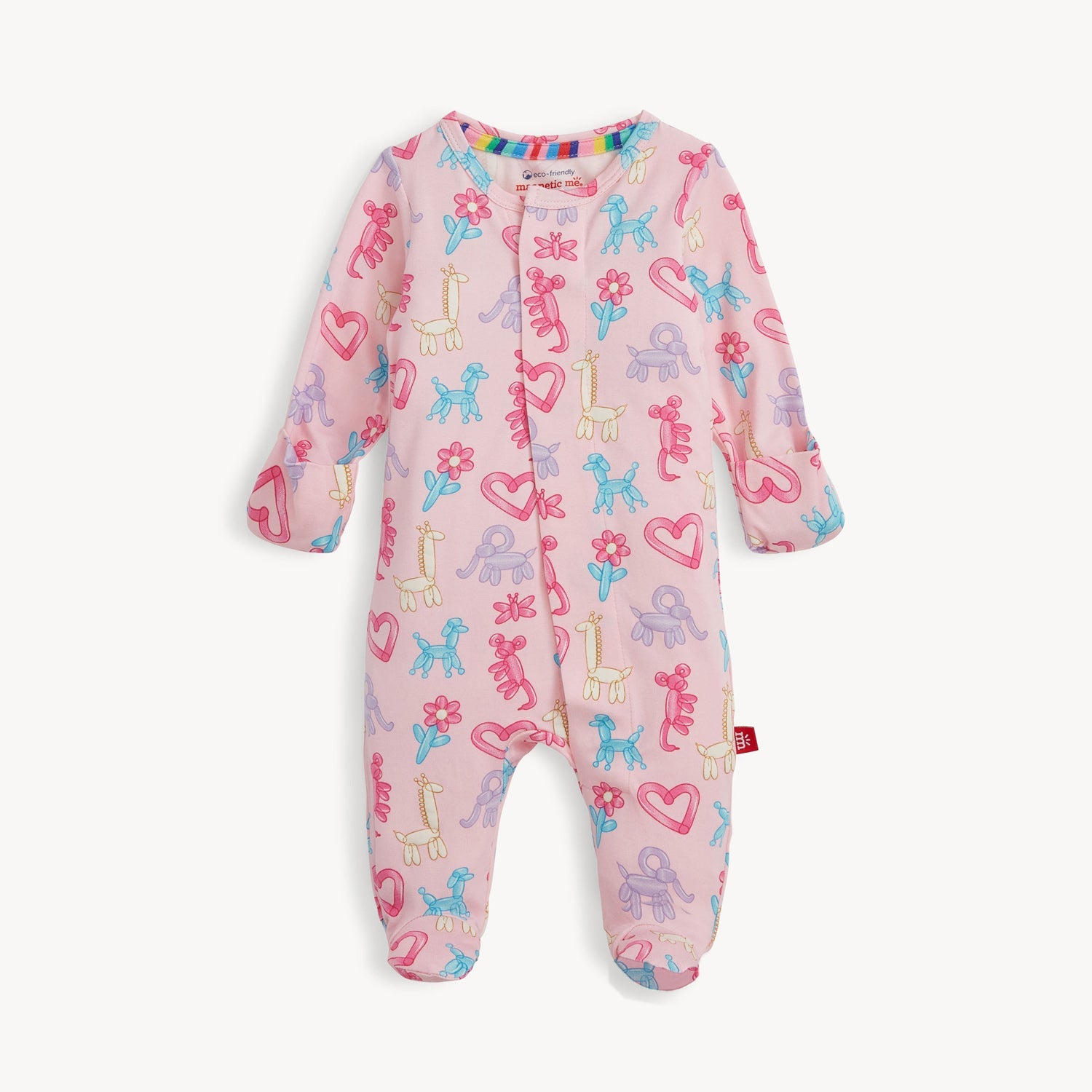 Magnetic Me Pink Party Animals Glow Dark Magnetic Modal Footie