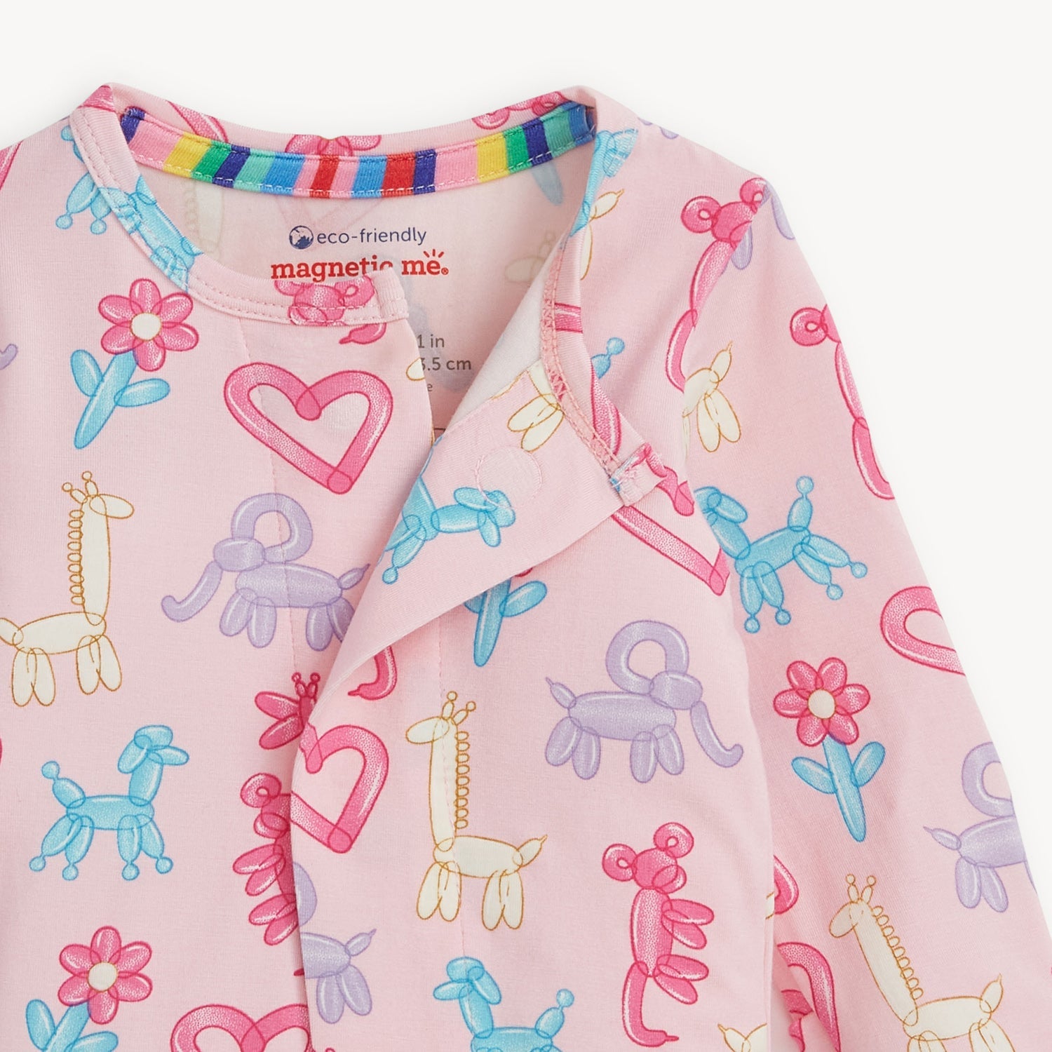 Magnetic Me Pink Party Animals Glow Dark Magnetic Modal Footie