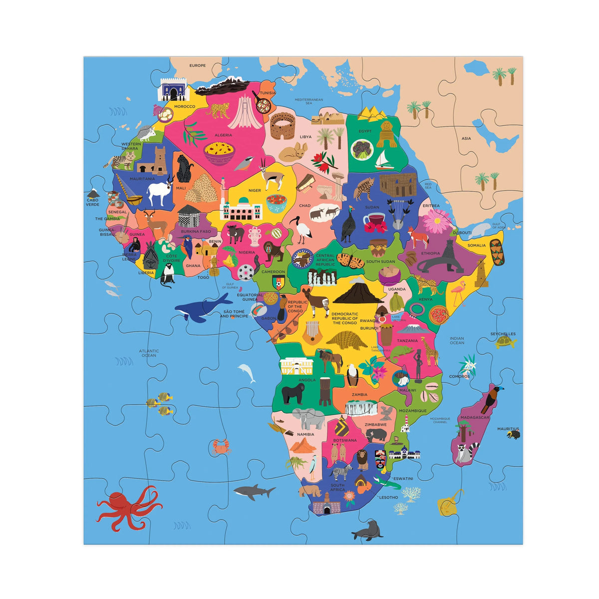 Mudpuppy Map of Africa 70 Piece Geography Puzzle