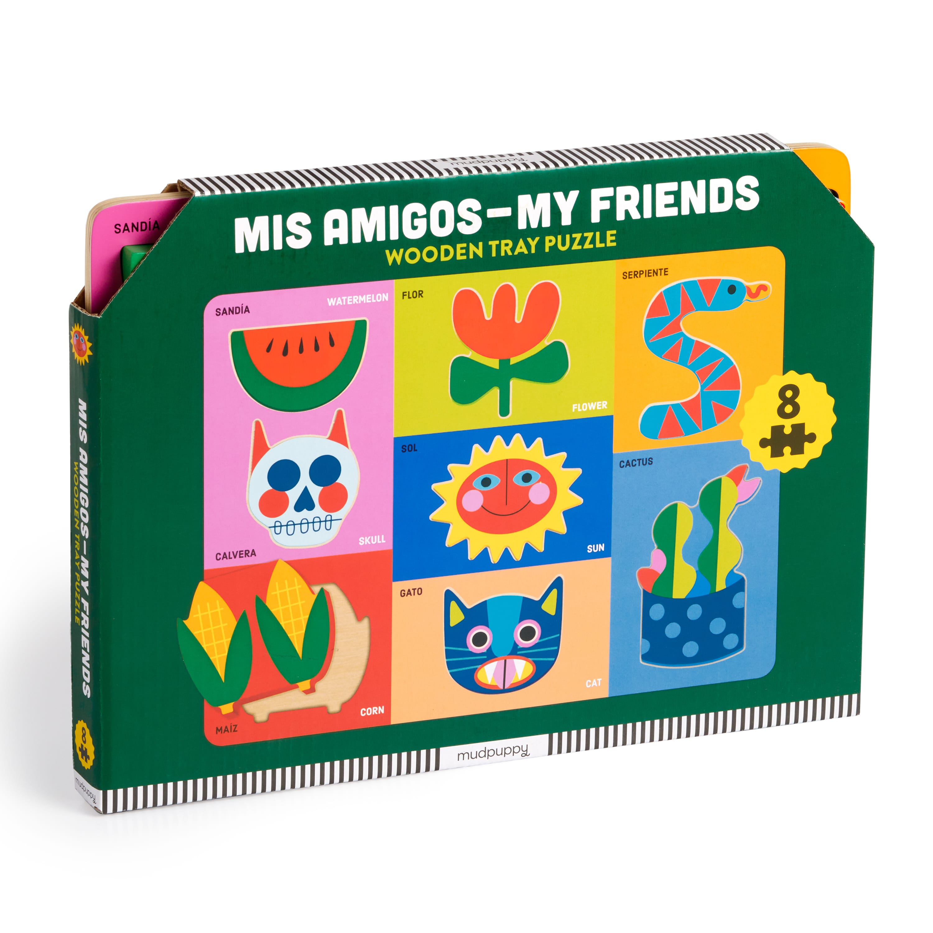 Mudpuppy Mis Amigos-My Friends Wooden Tray Puzzle