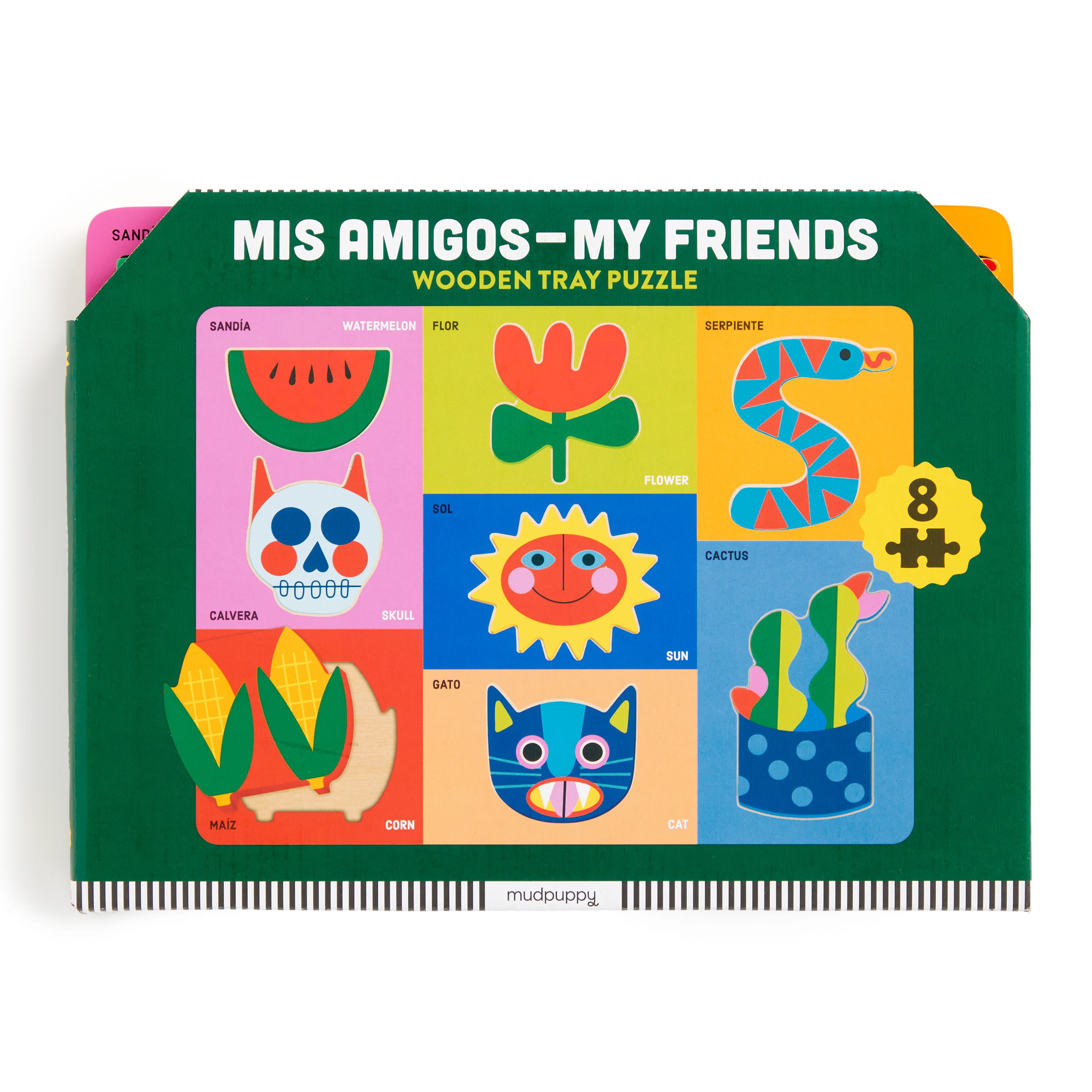Mudpuppy Mis Amigos-My Friends Wooden Tray Puzzle