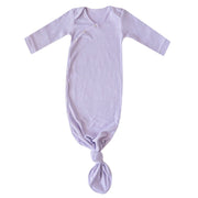 Copper Pearl Rib Knit Newborn Knotted Gown | Periwinkle