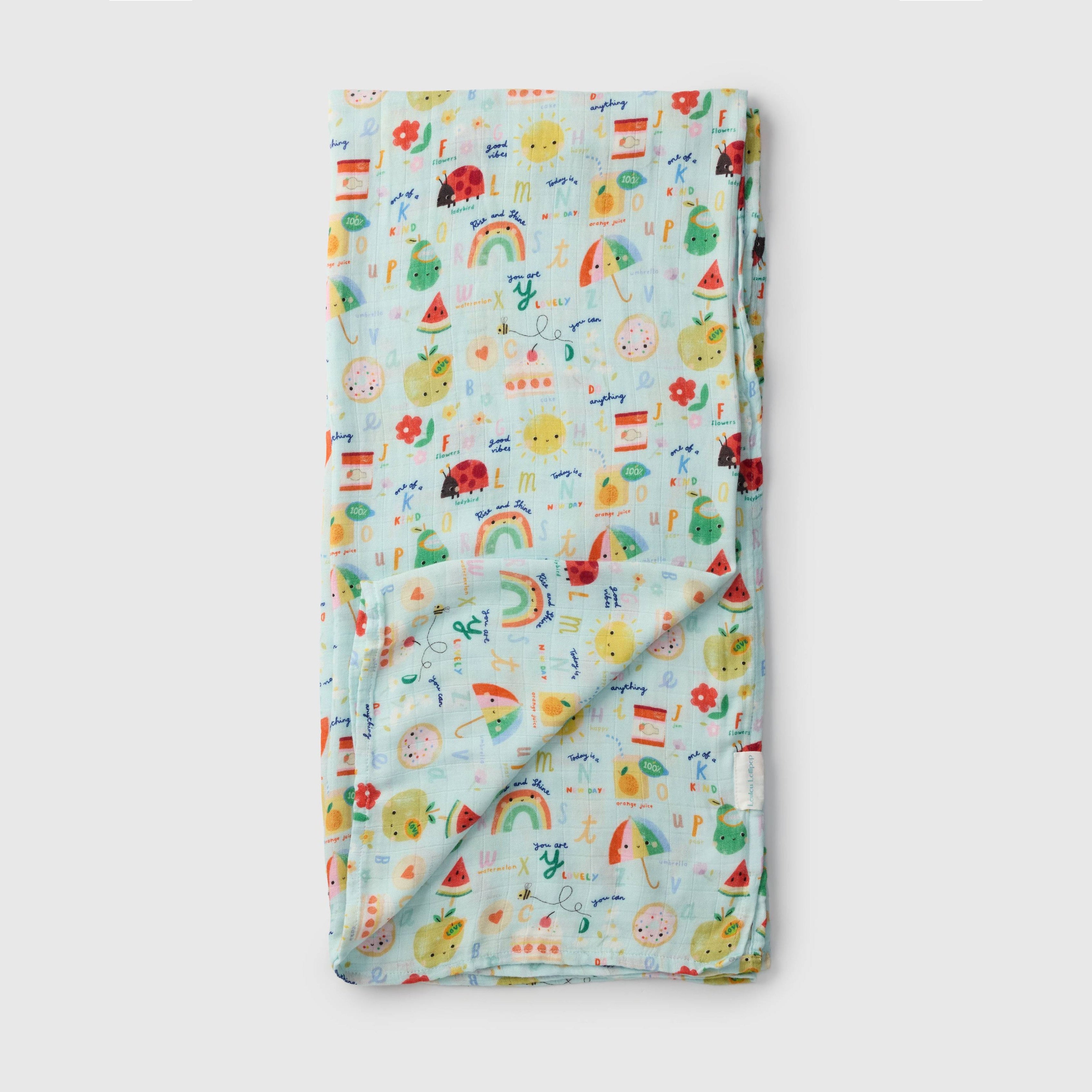 Loulou Lollipop Muslin Swaddle | Alphabet Smiles