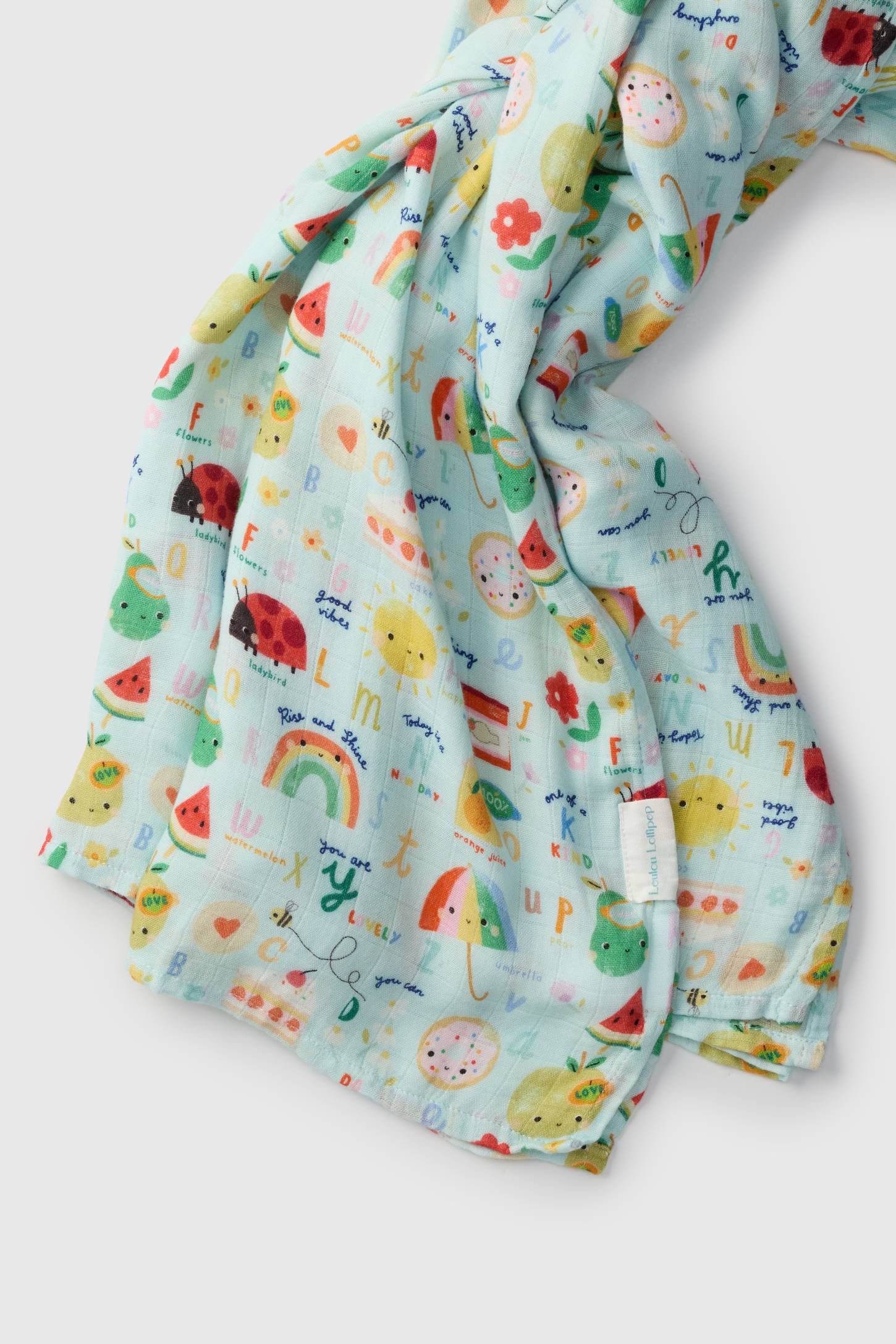 Loulou Lollipop Muslin Swaddle | Alphabet Smiles