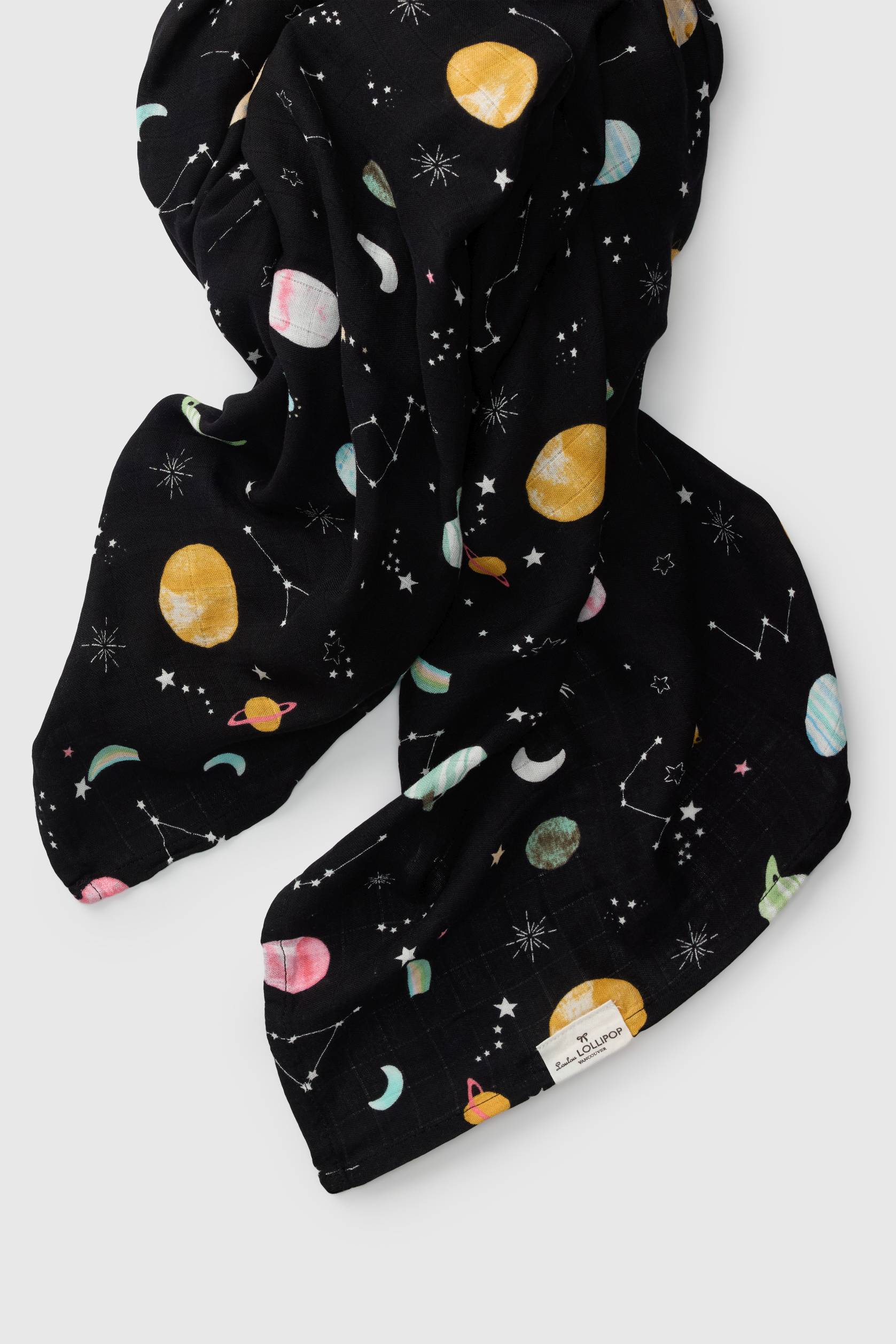 Loulou Lollipop Muslin Swaddle | Planets