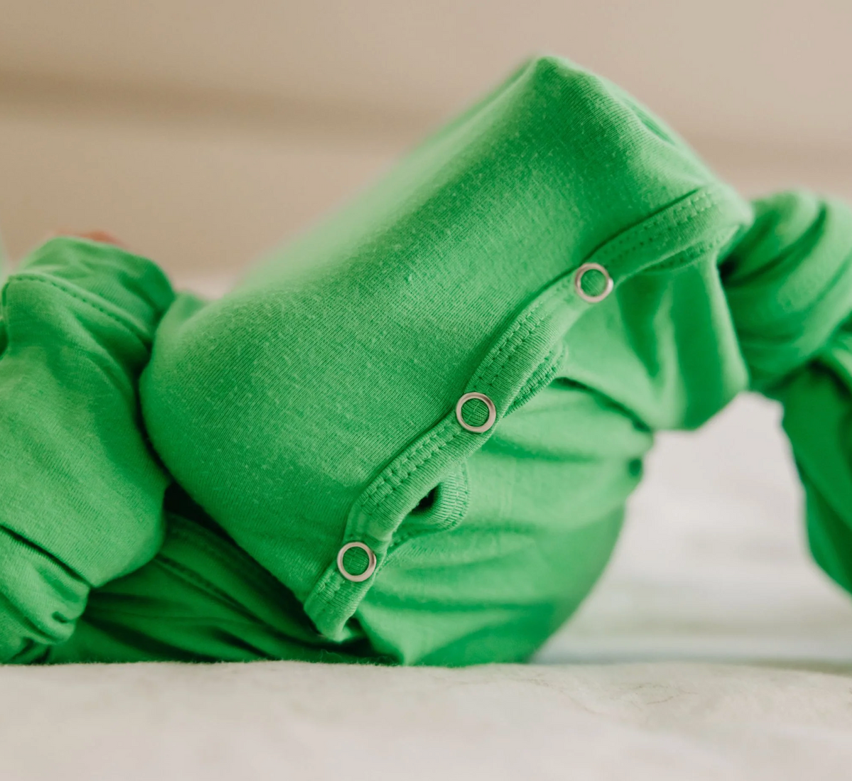 Copper Pearl New Born Knotted Gown | Lime