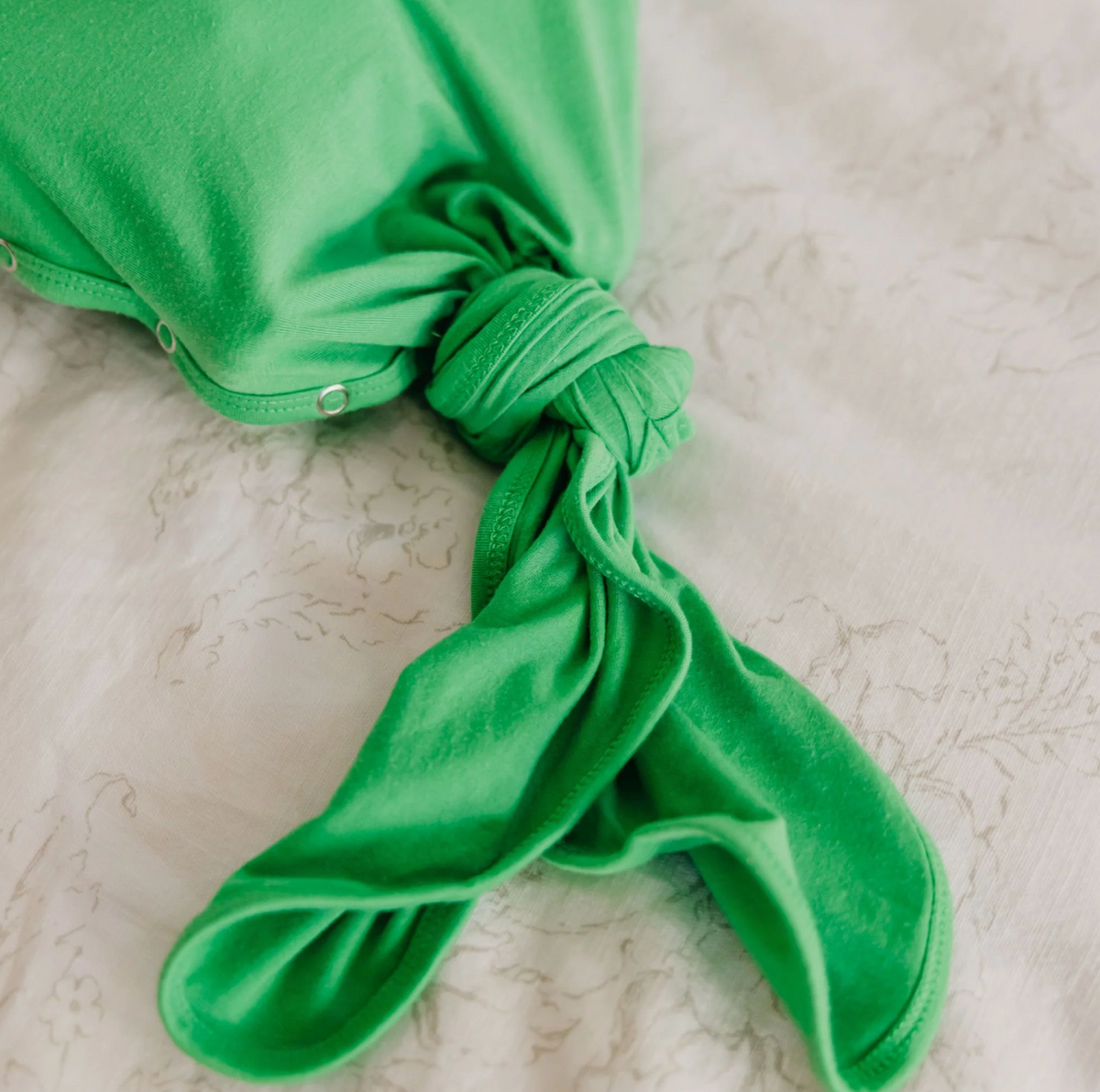 Copper Pearl New Born Knotted Gown | Lime