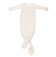 Copper Pearl New Born Knotted Gown | Oat