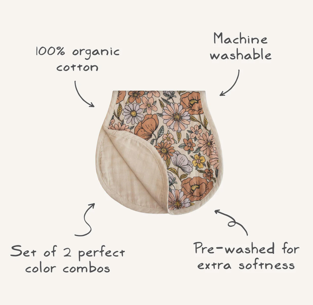 Organic Cotton Muslin Burp Cloth 2-Pack