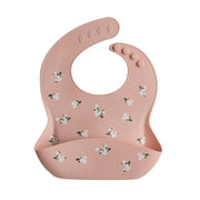 Loulou Lollipop Silicone Bib Printed | White Flower