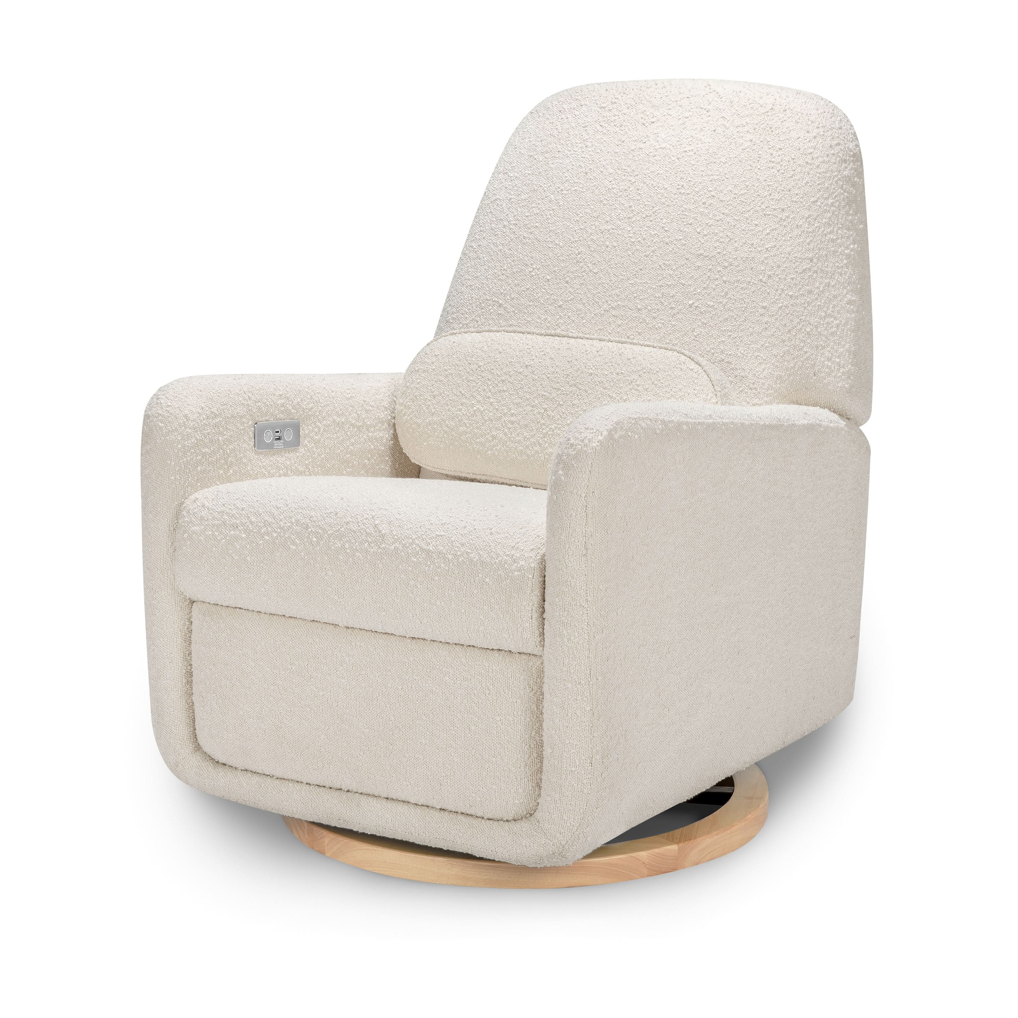 Babyletto Arc Electronic Recliner and Swivel Glider in Boucle with USB port